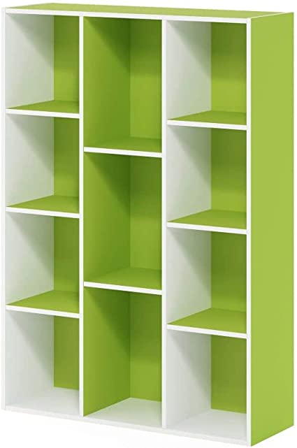 This image preserves to the top 5 corner shelves in FURINNO 11107WH-GR 7 corner self