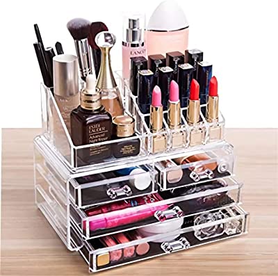 This image preserves to the 5 best makeup organizers in 2023 of Cq acrylic Clear Makeup Organizer