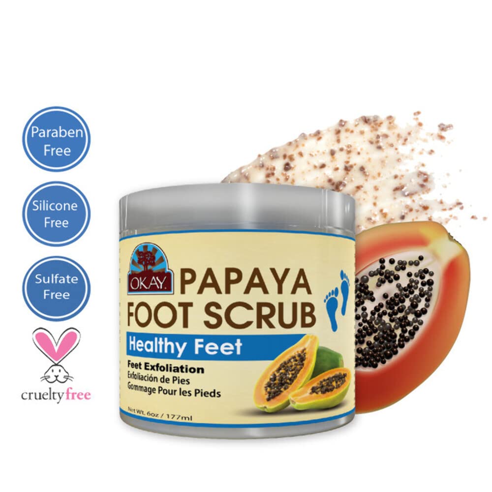 This image prefers to OKAY Papaya Foot Scrub